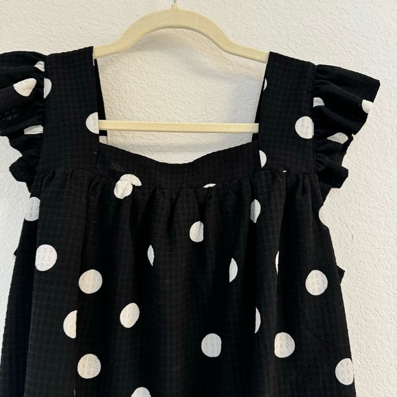 NWOT Small Scoop Women's Flutter Sleeve Top with Tie Hem - Picture 8 of 8